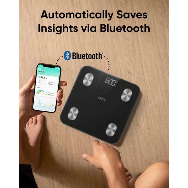 eufy by Anker A1 Bluetooth Smart Scale Digital Bathroom Health Monitor Scale Smart Fat BMI Body Scale LED Display With App